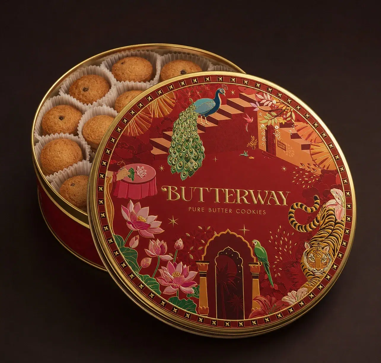 Butterway Cookies Luxury Premium Packaging design